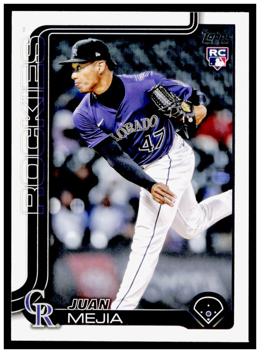 2025 Topps Update Juan Mejia Card RC Colorado Rockies #US285