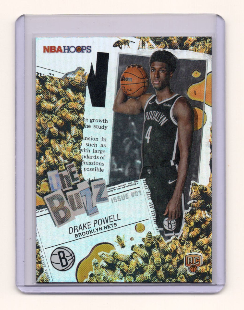 2025-26 Hoops Drake Powell Card The Buzz Brooklyn Nets #TB-22