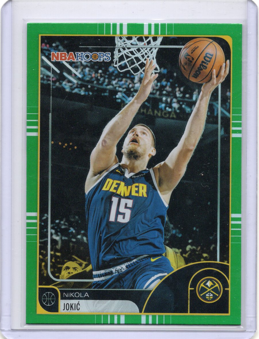 2025-26 Topps NBA Hoops Nikola Jokic Green Parallel Line / Border #82 Nuggets