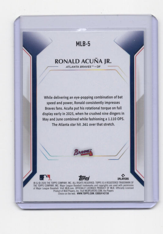 2026 Topps Ronald Acuña Jr. Card Topps Collector Kit Atlanta Braves #MLB-5
