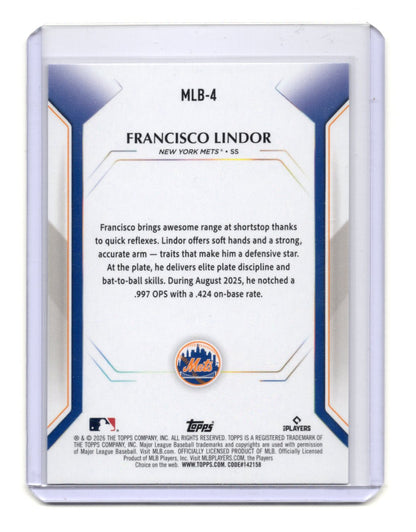 2026 Topps Francisco Lindor Card Topps Collector Kit New York Mets #MLB-4