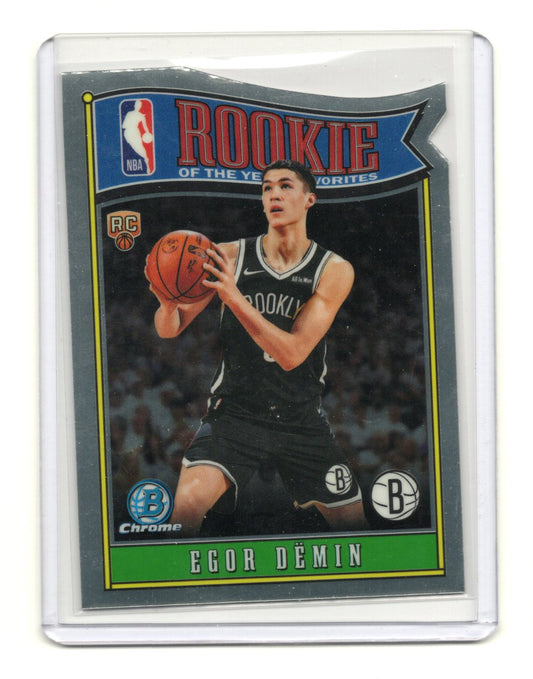 2025-26 Bowman Egor Demin Card Rookie of the Year Favorites Brooklyn Nets #RY-8