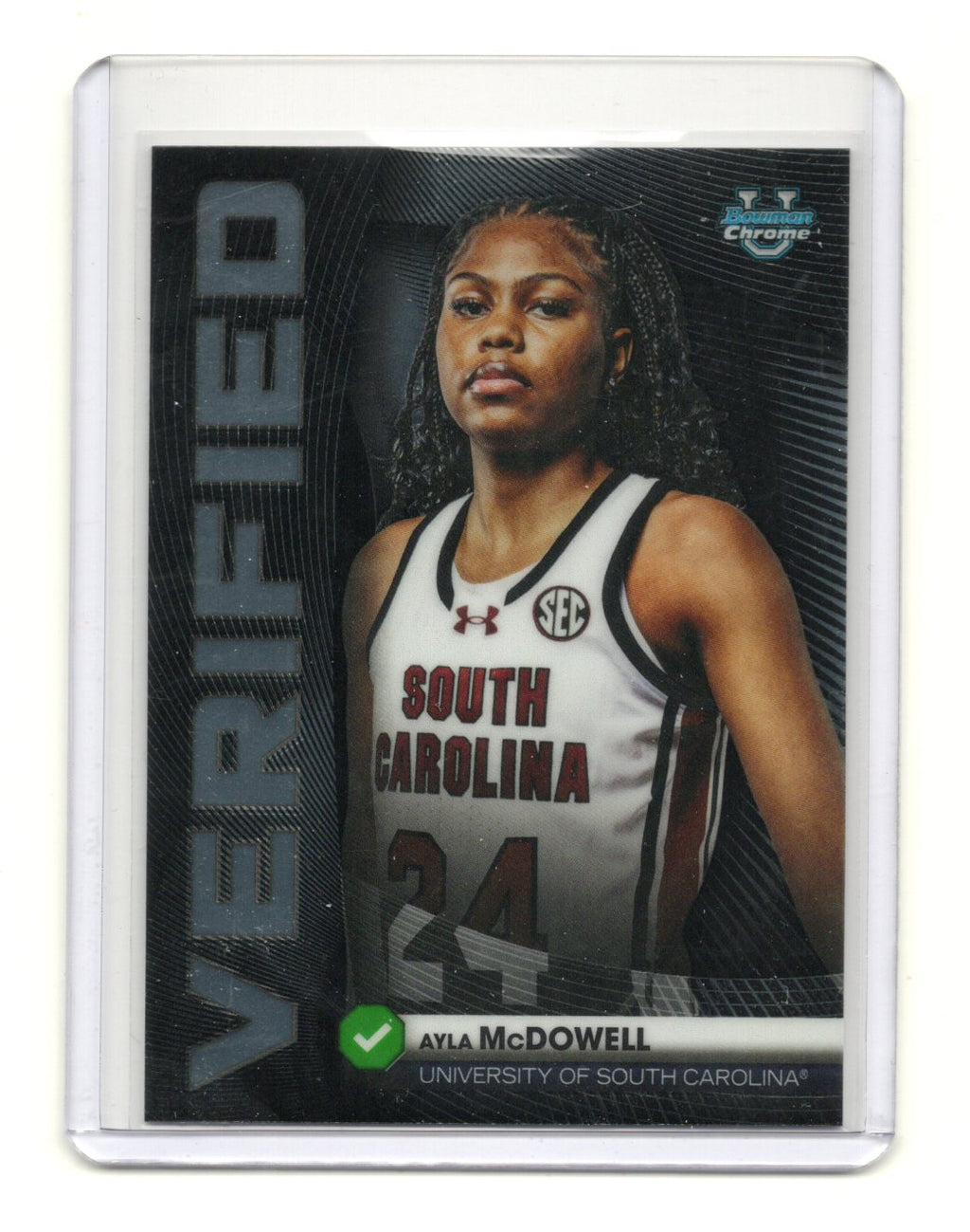 2025-26 Bowman Ayla McDowell Card Bowman Verified  Gamecocks #BV-20