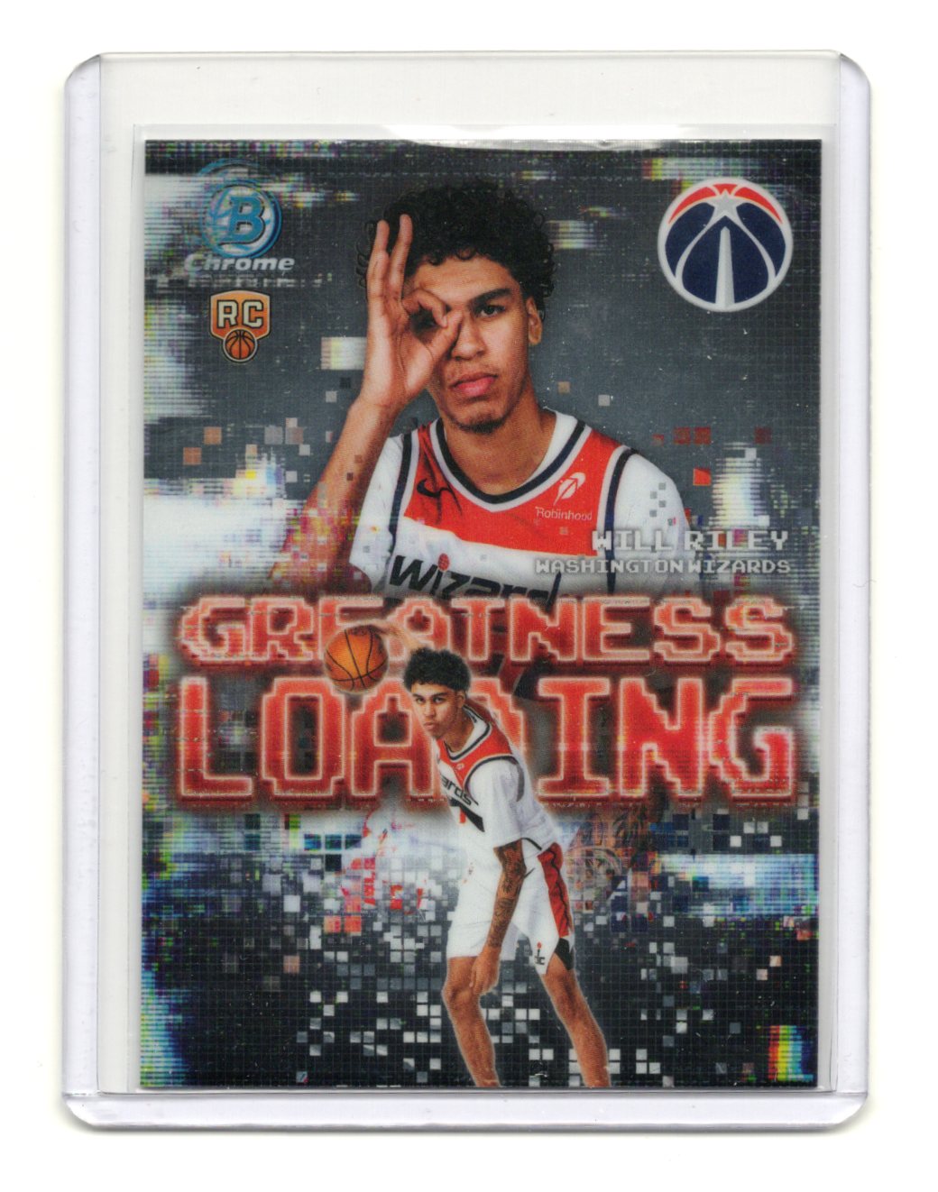 2025-26 Bowman Will Riley Card Greatness Loading Washington Wizards #GL-21