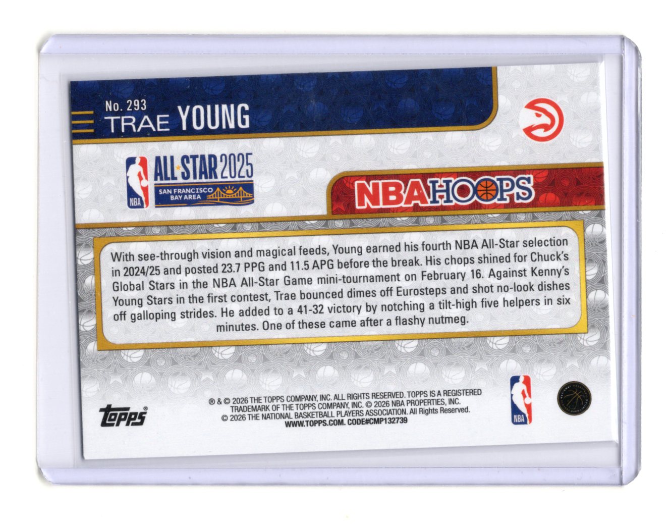 2025-26 Hoops Trae Young Card Atlanta Hawks #293