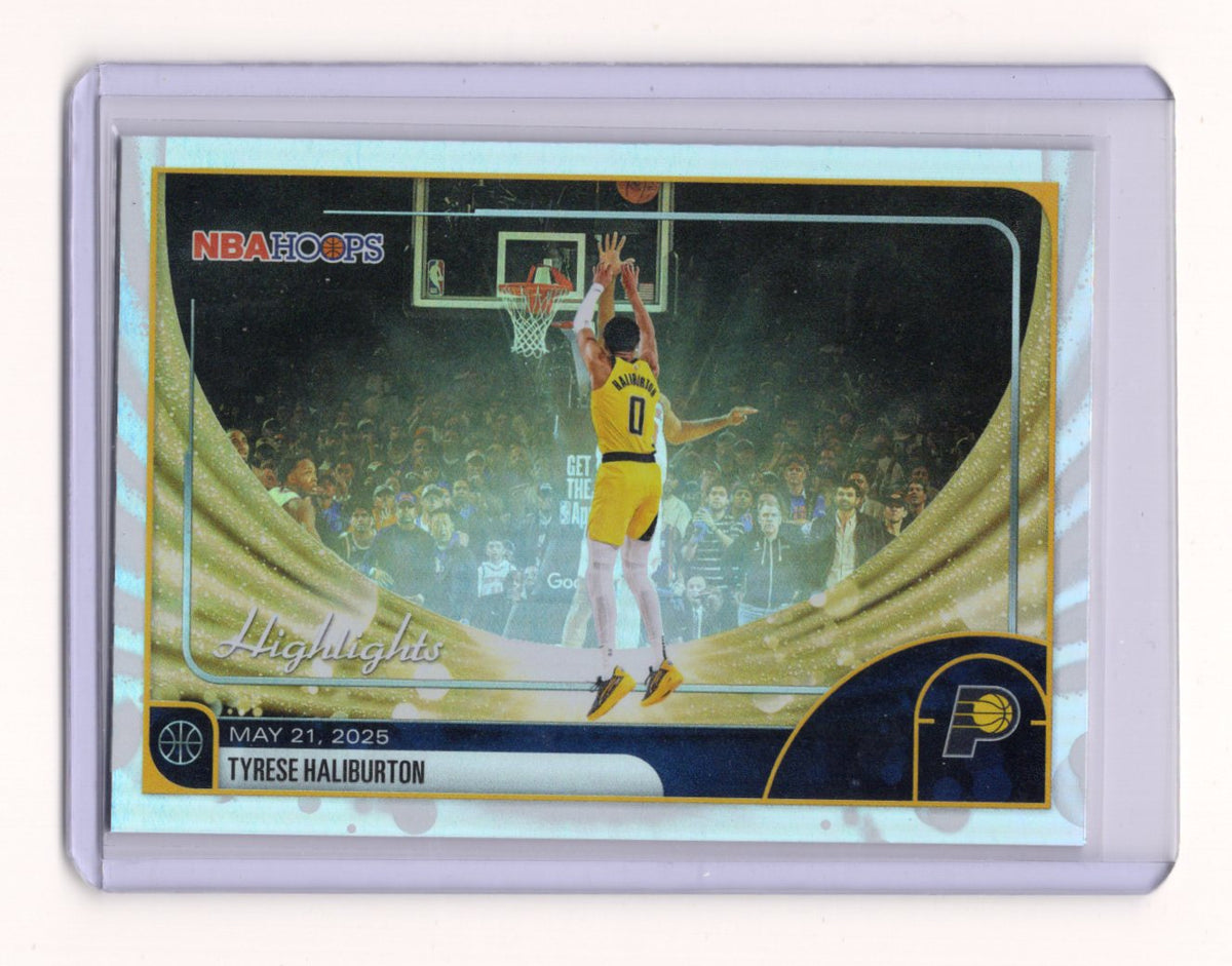 2025-26 Topps NBA Hoops Tyrese Haliburton Highlights Insert #262 Pacers