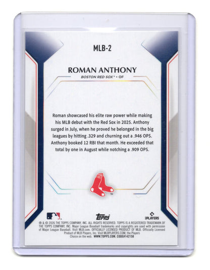 2026 Topps Roman Anthony Card Topps Collector Kit Boston Red Sox #MLB-2
