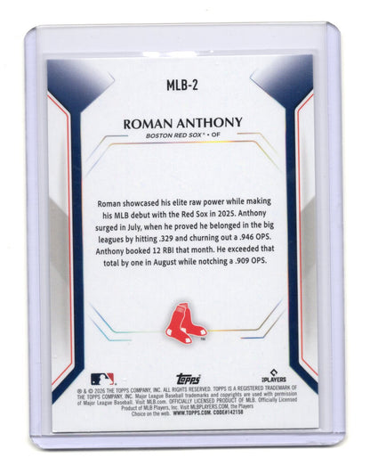 2026 Topps Roman Anthony Card Topps Collector Kit Wave Boston Red Sox #MLB-2