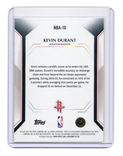 2025-26 Topps Kevin Durant Card Topps Collector Kit Houston Rockets #NBA-10