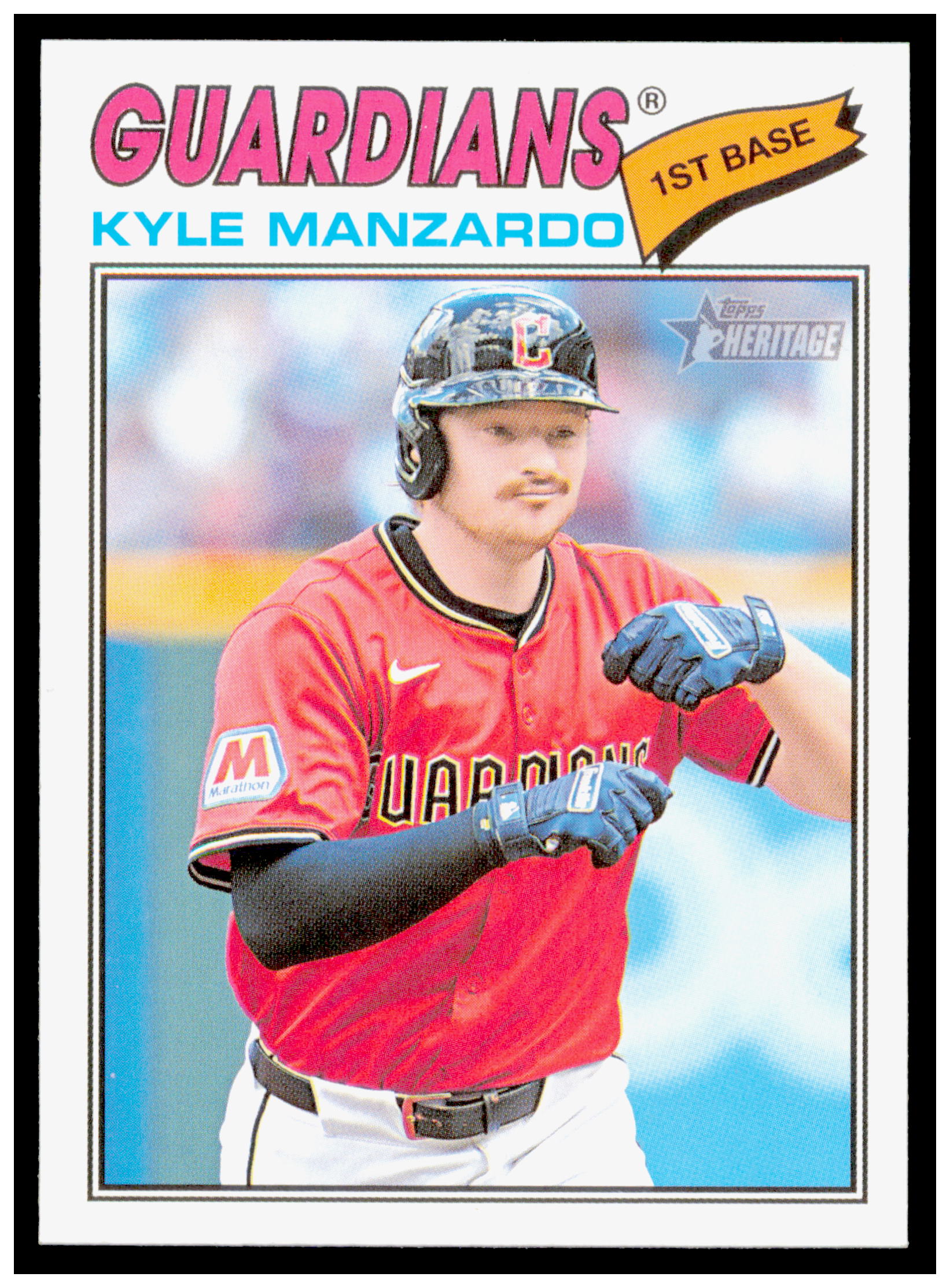 2026 Topps Heritage Kyle Manzardo Card Cleveland Guardians #133