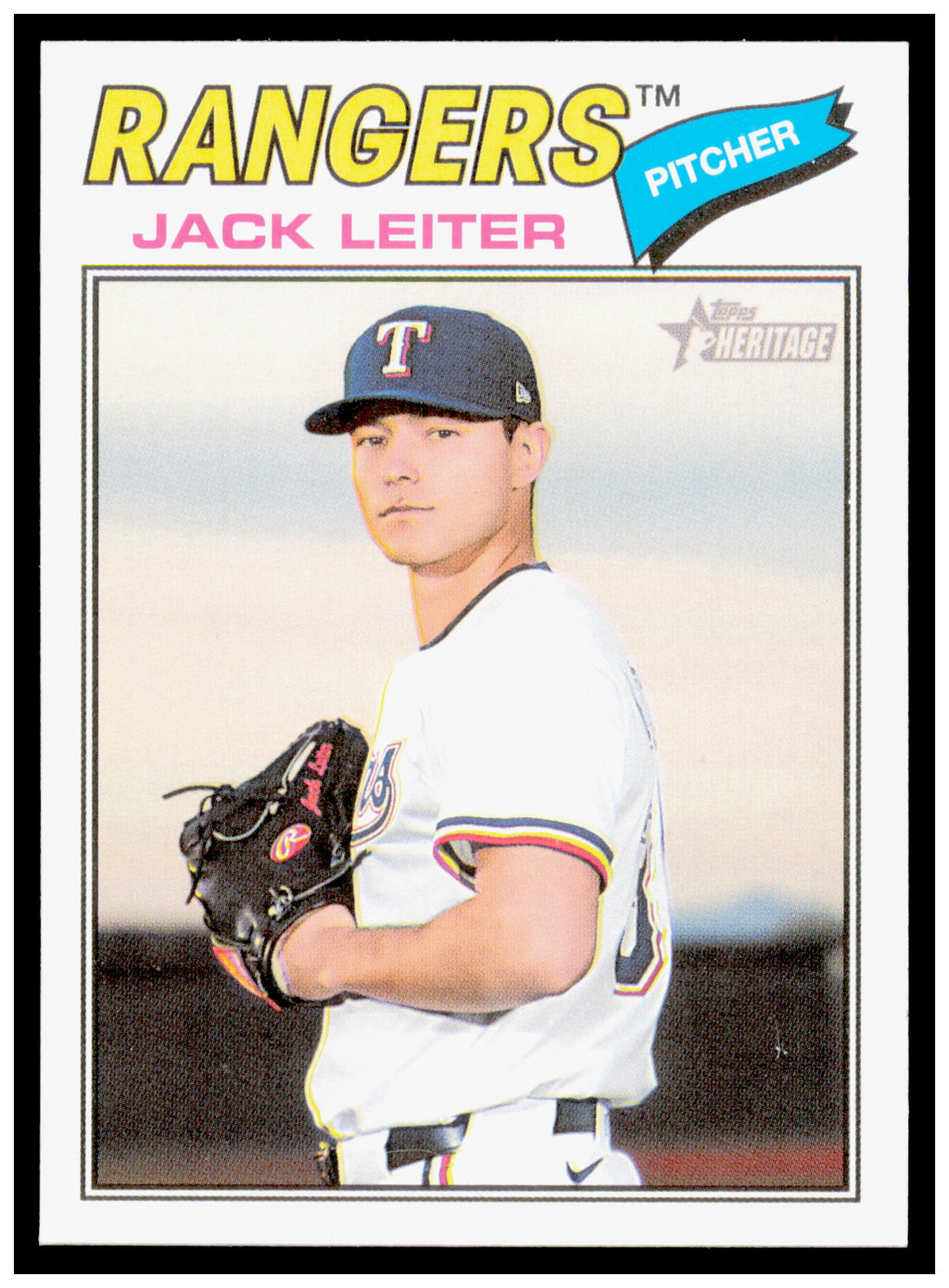 2026 Topps Heritage Jack Leiter Card Texas Rangers #304