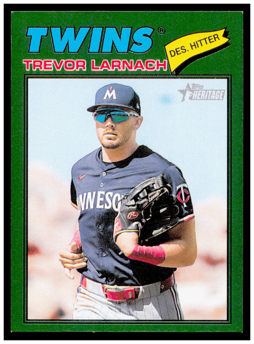 2026 Topps Heritage Trevor Larnach Card Dark Green Minnesota Twins #280