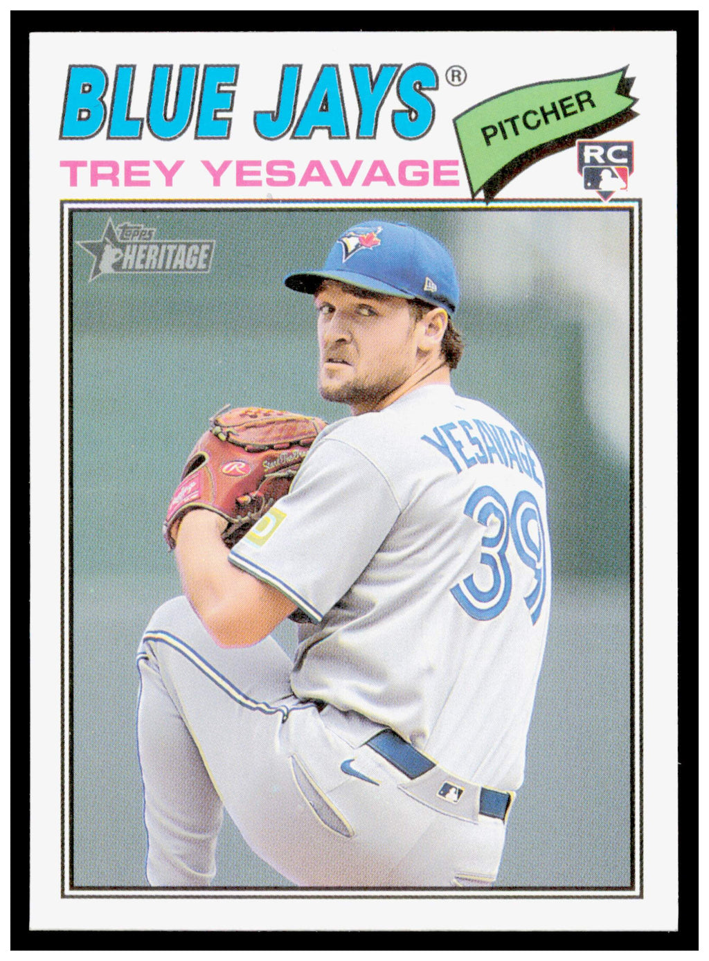2026 Topps Heritage Trey Yesavage Card RC Toronto Blue Jays #245