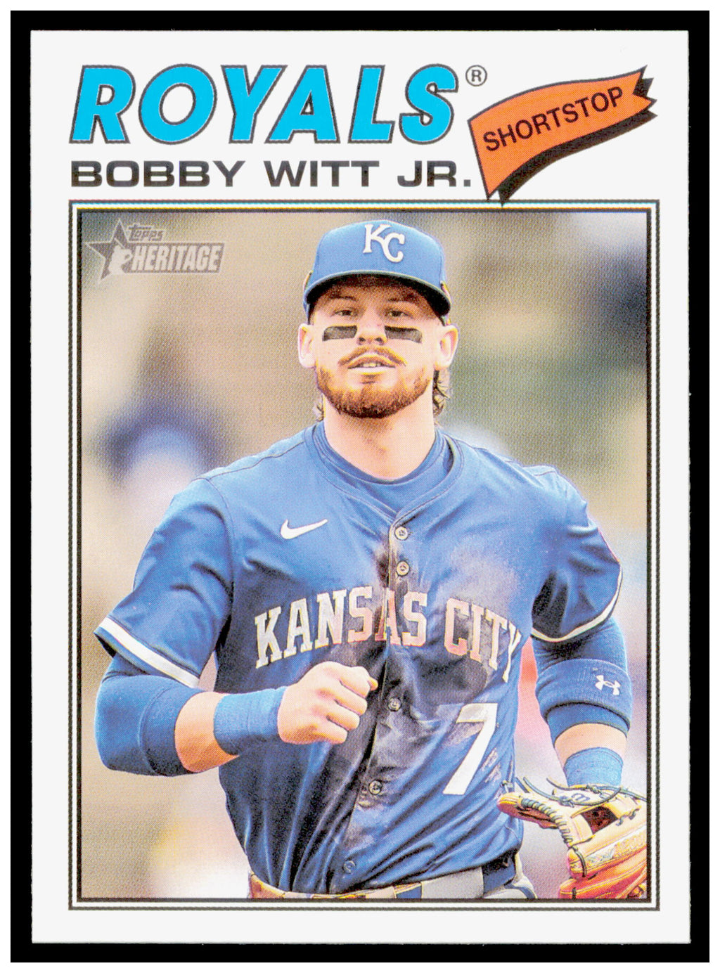 2026 Topps Heritage Bobby Witt Jr. Card Kansas City Royals #160