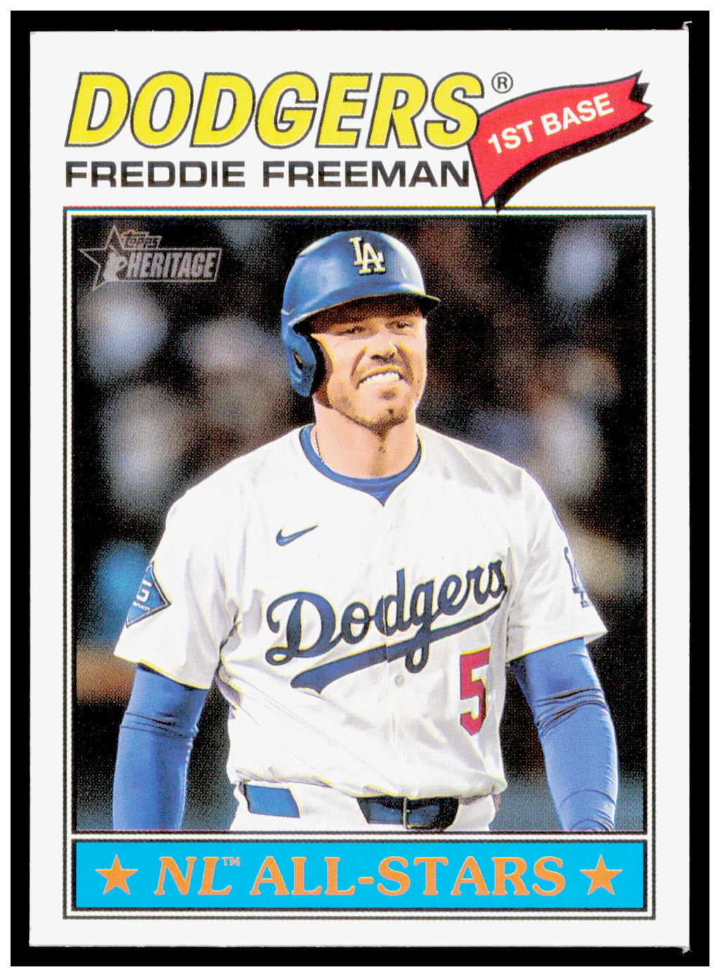 2026 Topps Heritage Freddie Freeman Card Los Angeles Dodgers #350