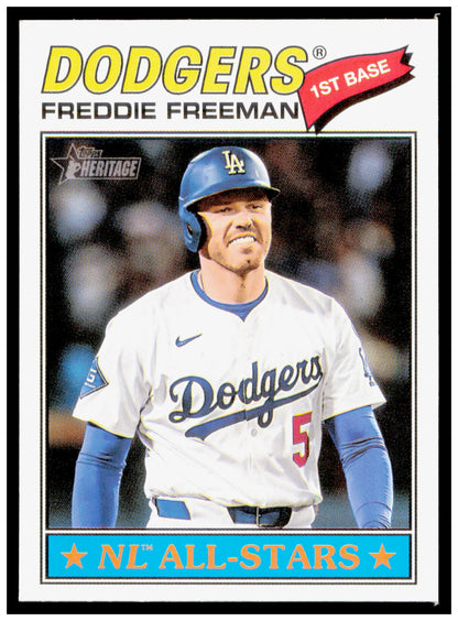 2026 Topps Heritage Freddie Freeman Card Los Angeles Dodgers #350