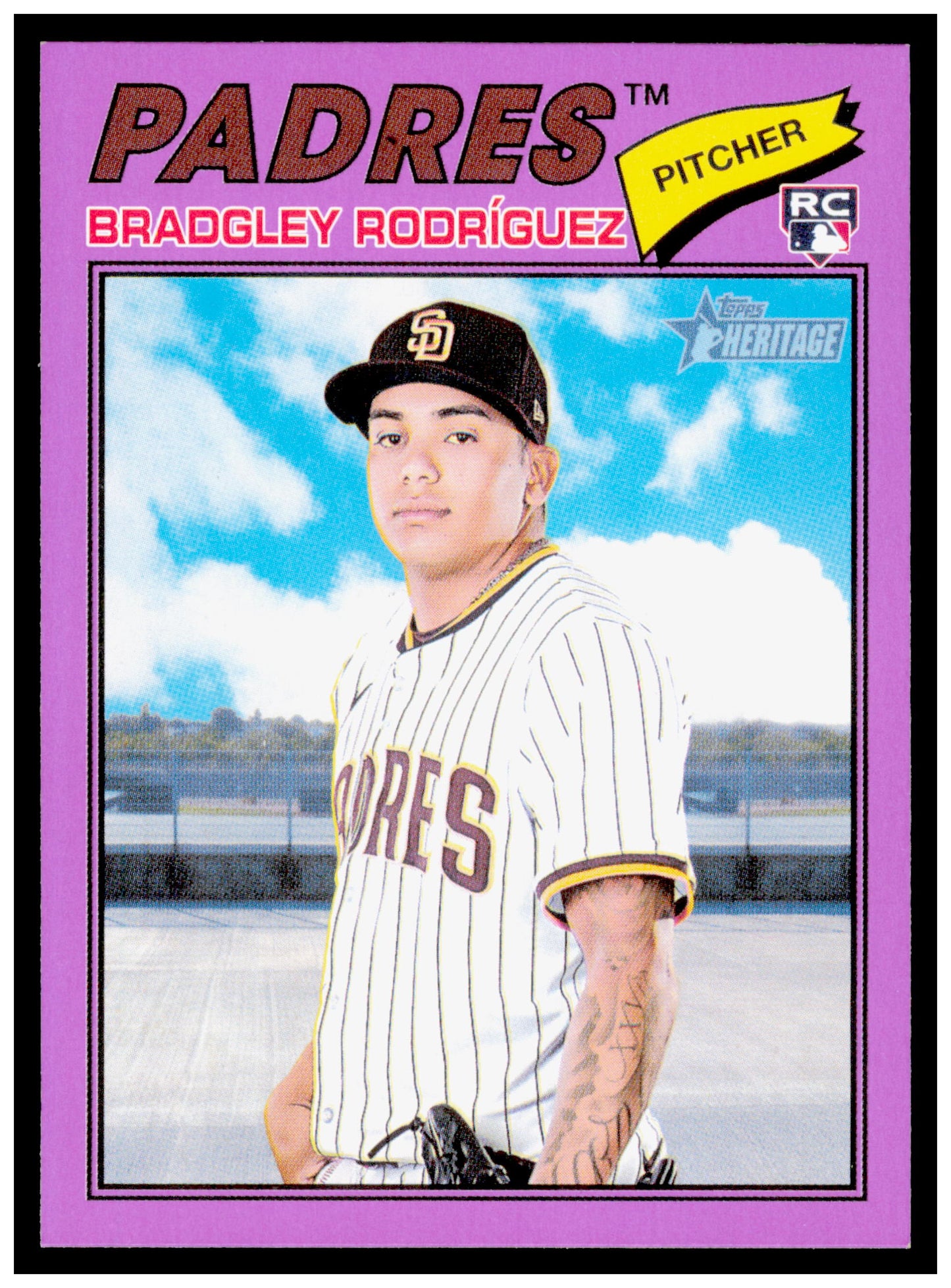 2026 Topps Heritage Bradgley Rodriguez Card Light Purple RC  Padres #148