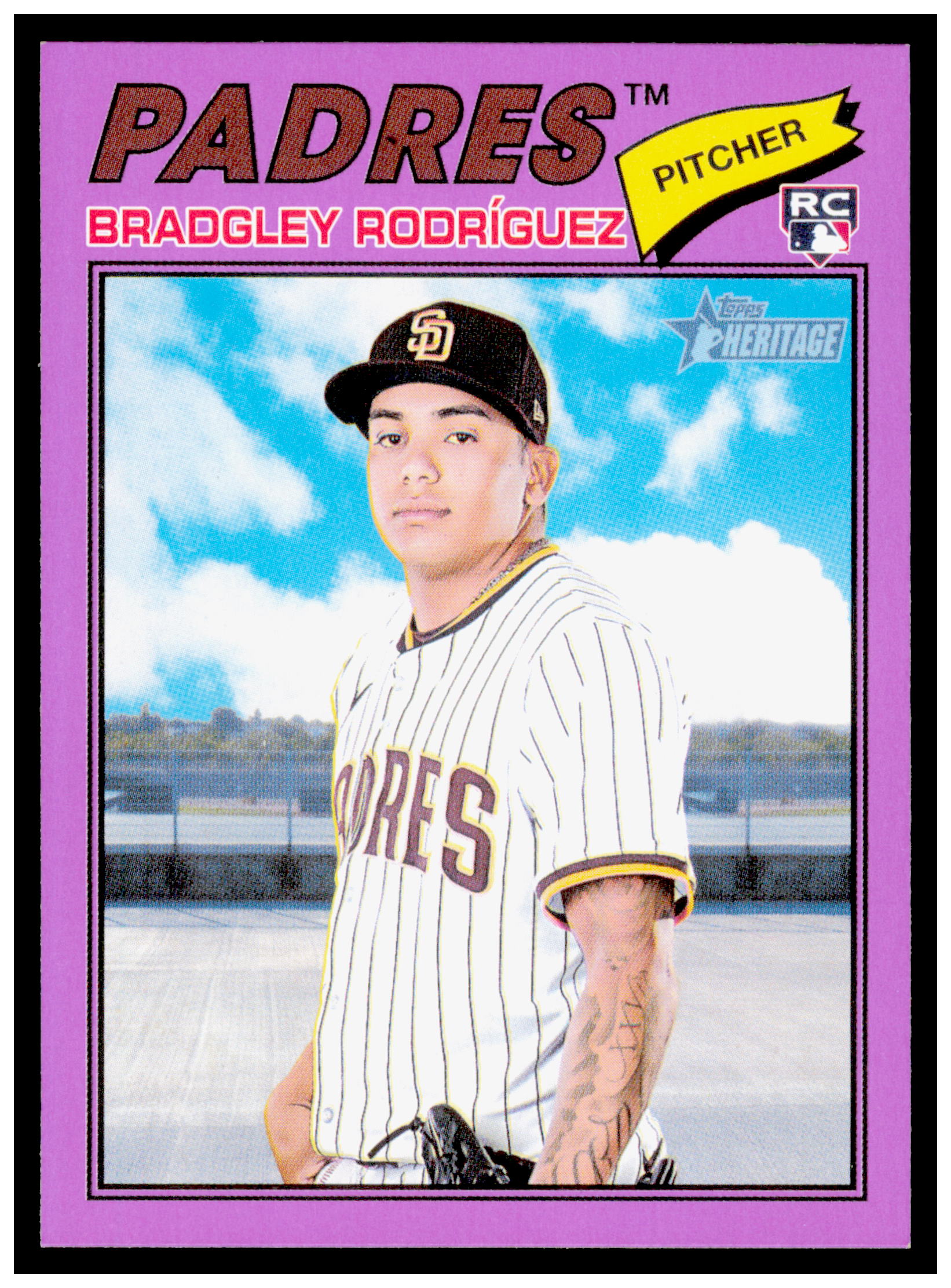 2026 Topps Heritage Bradgley Rodriguez Card Light Purple RC  Padres #148