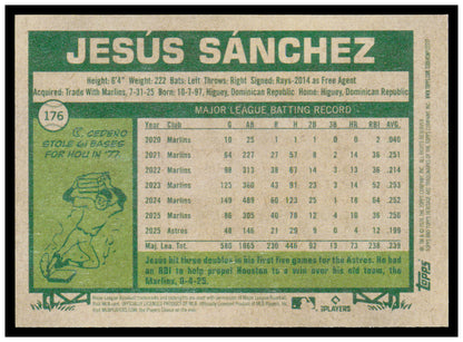 2026 Topps Heritage Jesús Sánchez Card Houston Astros #176