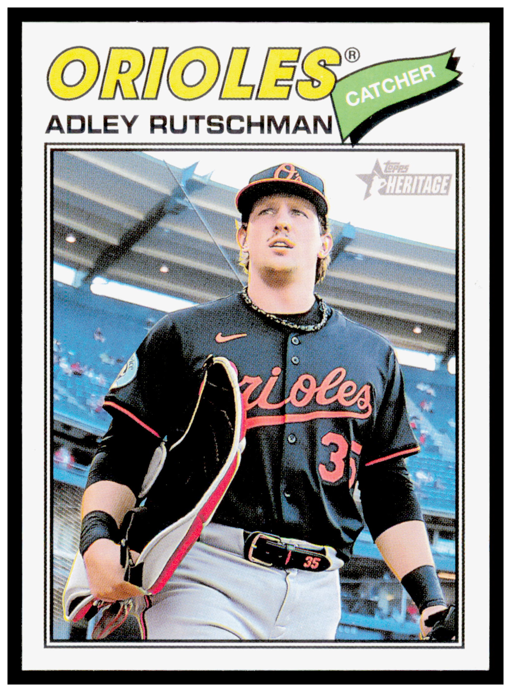 2026 Topps Heritage Adley Rutschman Card Baltimore Orioles #180
