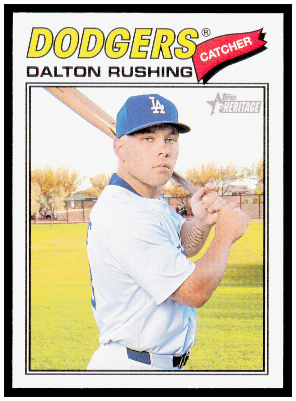 2026 Topps Heritage Dalton Rushing Card Los Angeles Dodgers #246