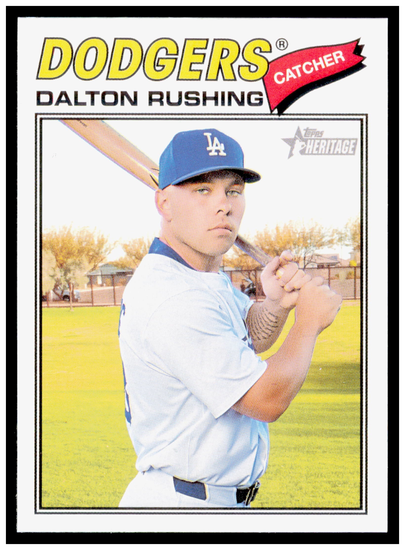 2026 Topps Heritage Dalton Rushing Card Los Angeles Dodgers #246