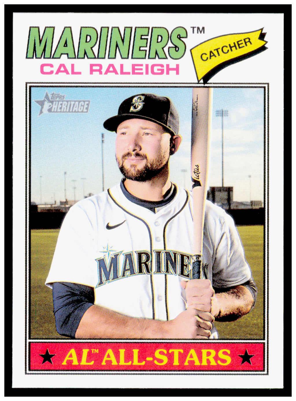 2026 Topps Heritage Cal Raleigh Card Seattle Mariners #269
