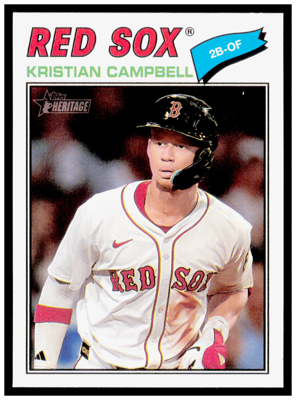 2026 Topps Heritage Kristian Campbell Card Boston Red Sox #367