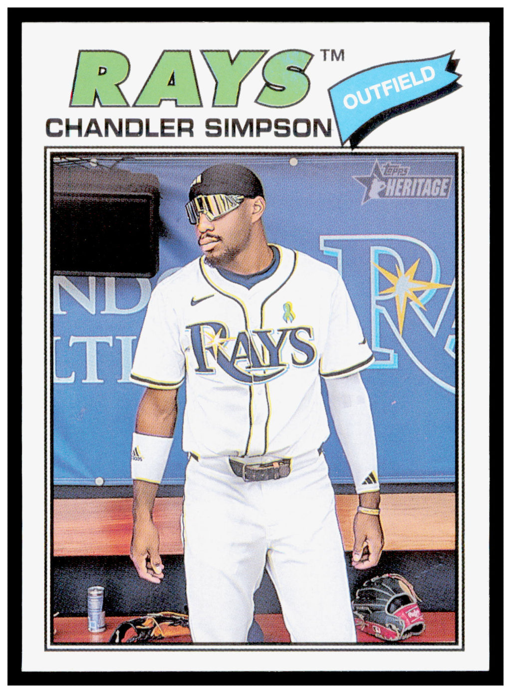 2026 Topps Heritage Chandler Simpson Card Tampa Bay Rays #58
