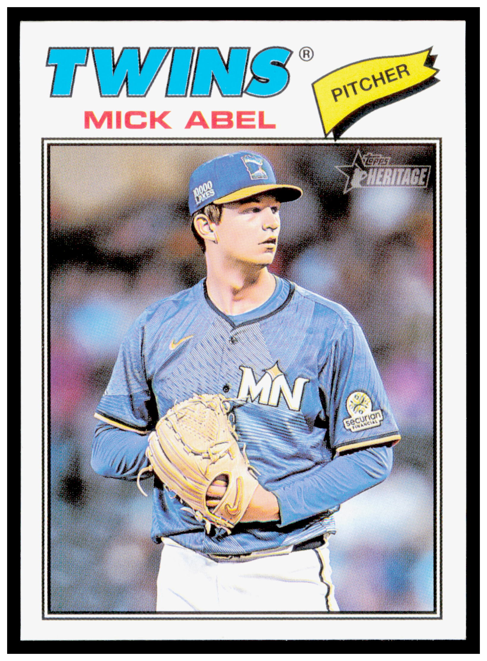 2026 Topps Heritage Mick Abel Card Minnesota Twins #292
