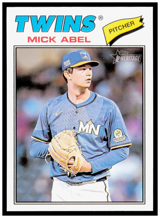 2026 Topps Heritage Mick Abel Card Minnesota Twins #292