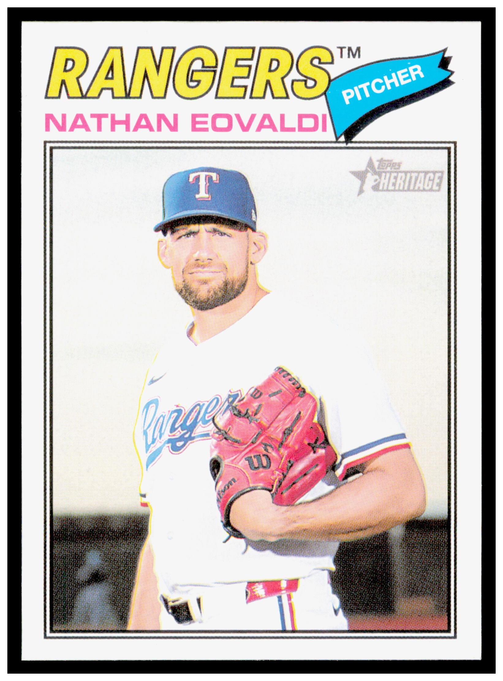 2026 Topps Heritage Nathan Eovaldi Card Texas Rangers #40
