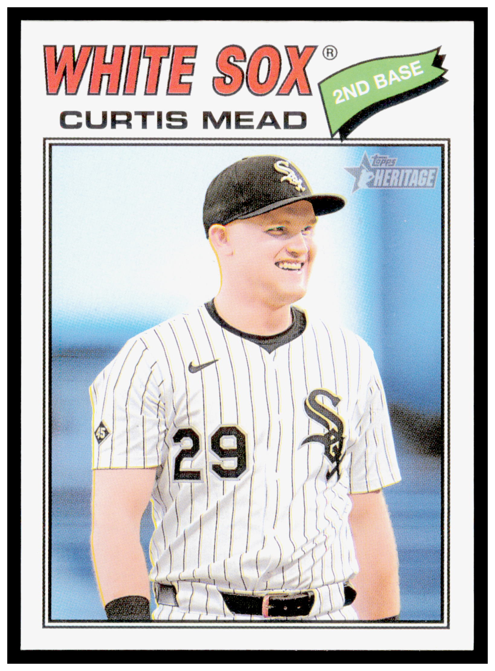 2026 Topps Heritage Curtis Mead Card Chicago White Sox #303