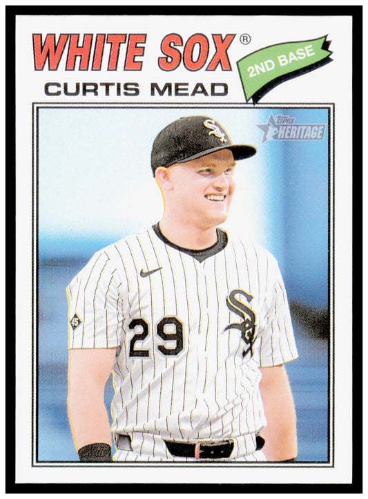 2026 Topps Heritage Curtis Mead Card Chicago White Sox #303