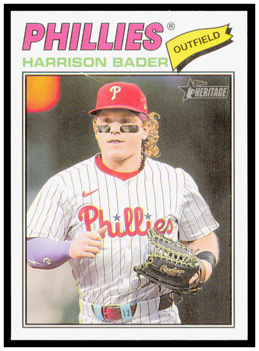 2026 Topps Heritage Harrison Bader Card Philadelphia Phillies #357