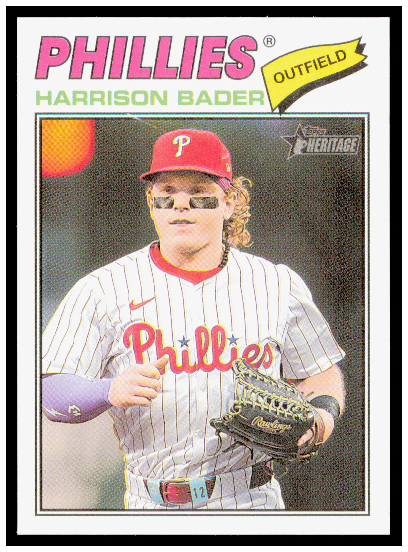 2026 Topps Heritage Harrison Bader Card Philadelphia Phillies #357