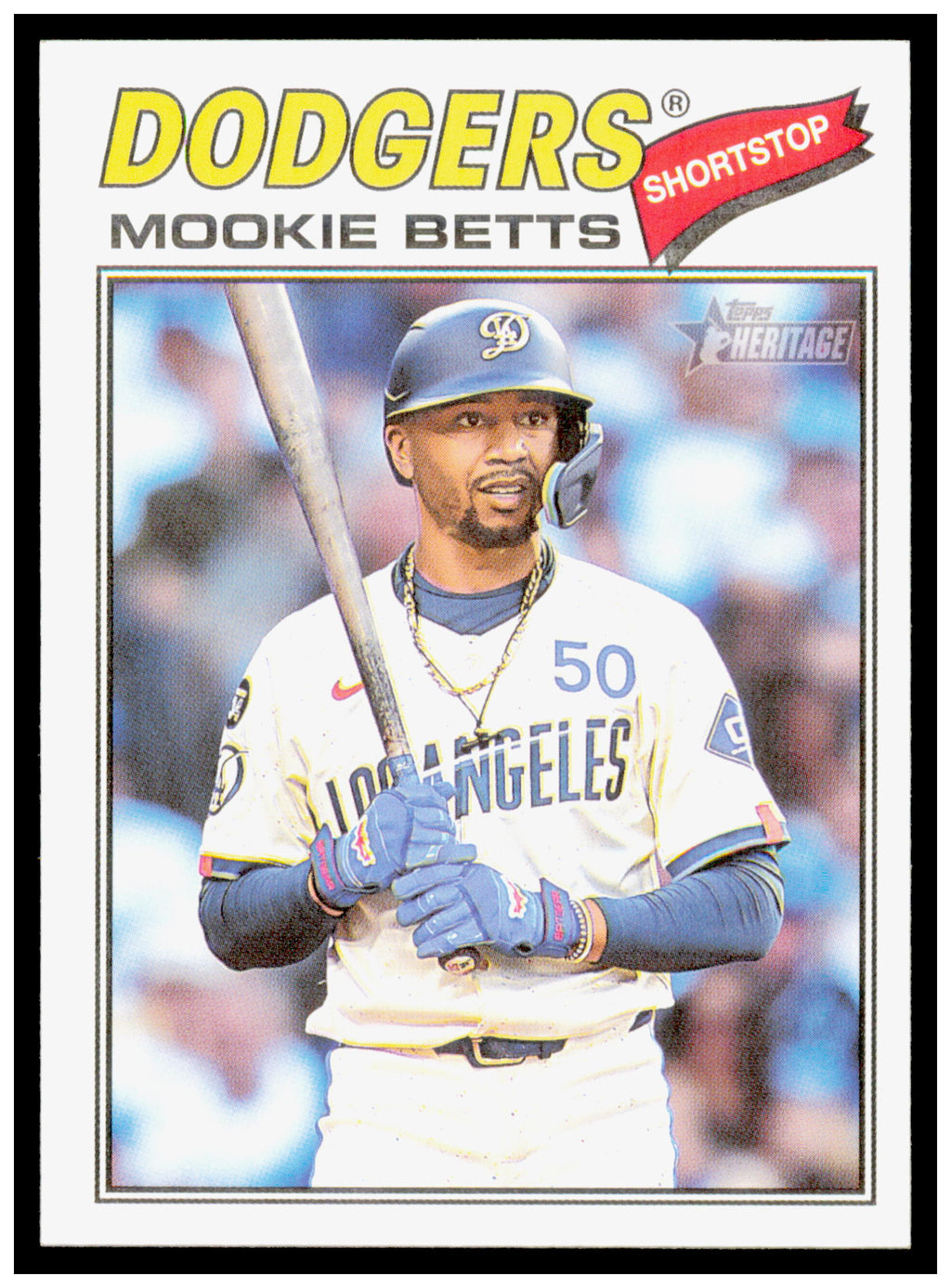 2026 Topps Heritage Mookie Betts Card Los Angeles Dodgers #12