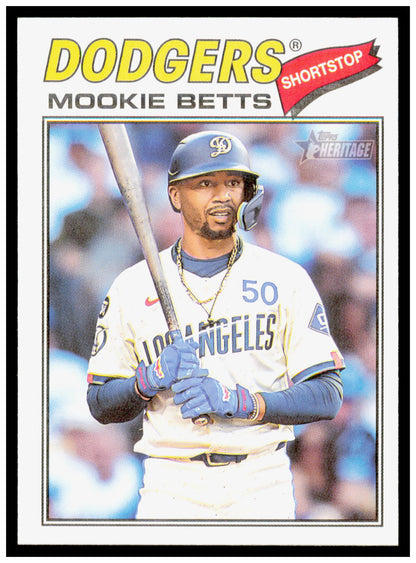 2026 Topps Heritage Mookie Betts Card Los Angeles Dodgers #12