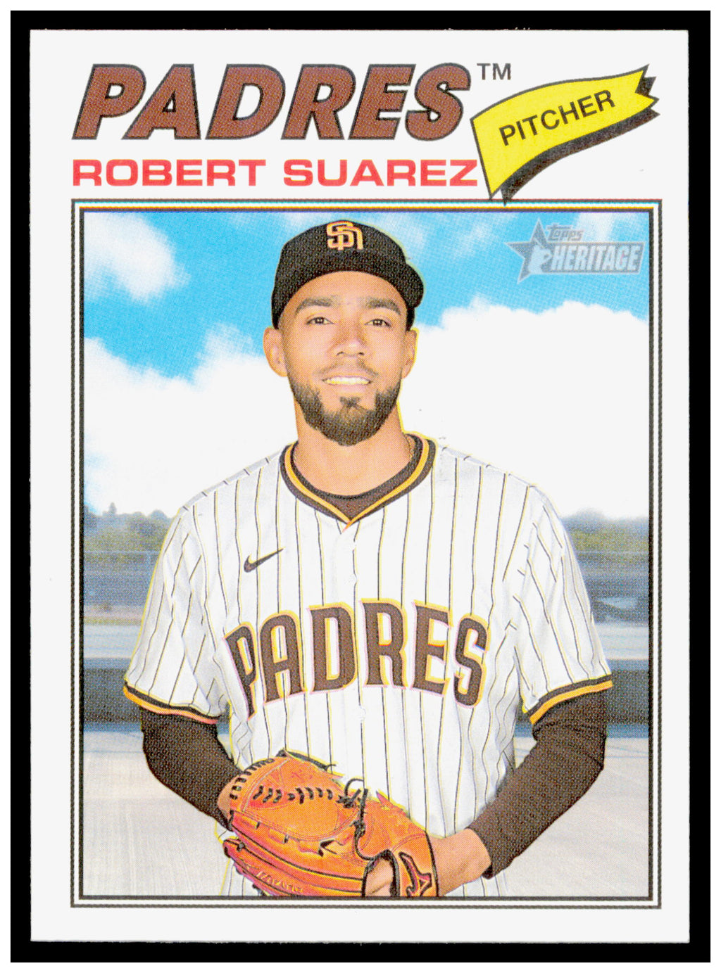 2026 Topps Heritage Robert Suarez Card San Diego Padres #174