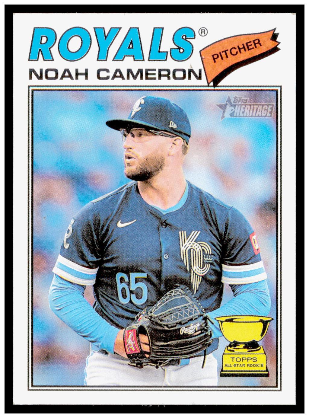 2026 Topps Heritage Noah Cameron Card Kansas City Royals #78