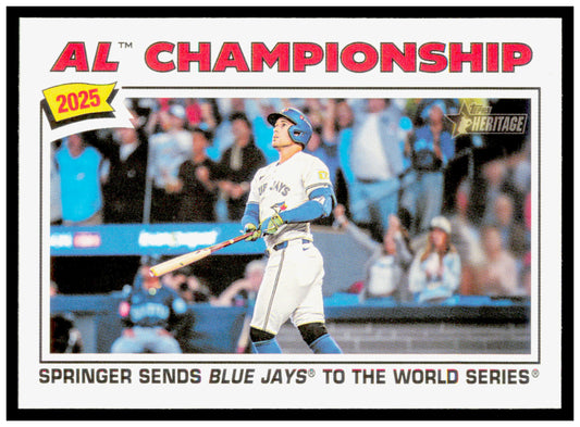 2026 Topps Heritage George Springer #276 AL Championship Blue Jays SP