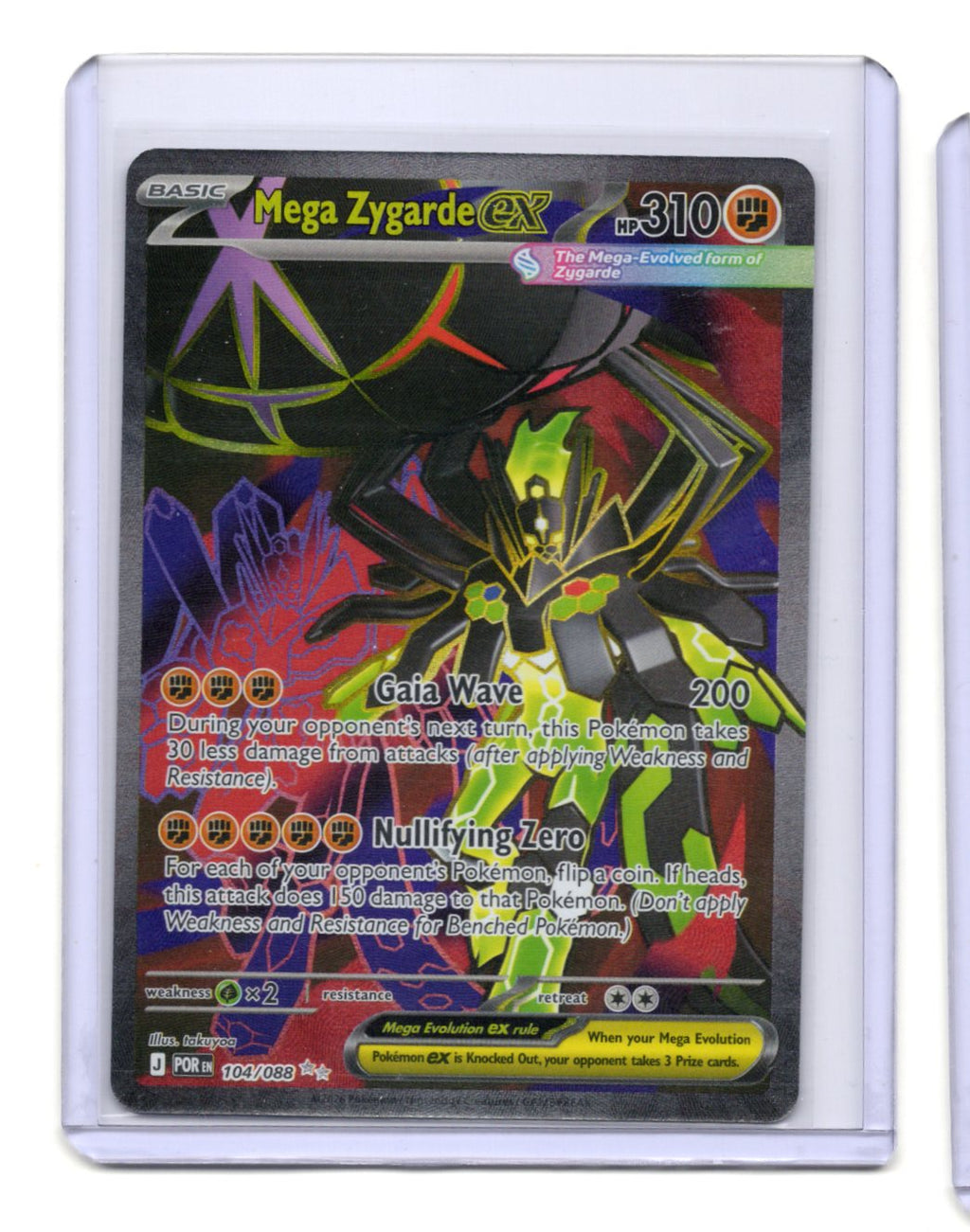 ME03: Perfect Order Mega Zygarde ex Card Ultra Rare,Holo #104/088