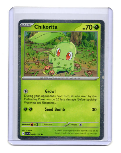 Miscellaneous Cards & Products Chikorita (Cosmos Holo) Card Common,Holo #008/217