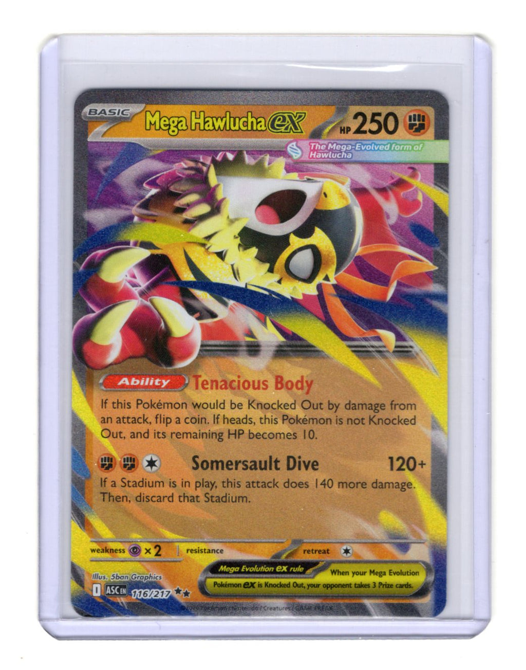Pokemon Ascended Heroes Mega Hawlucha ex Card Holo #116/217