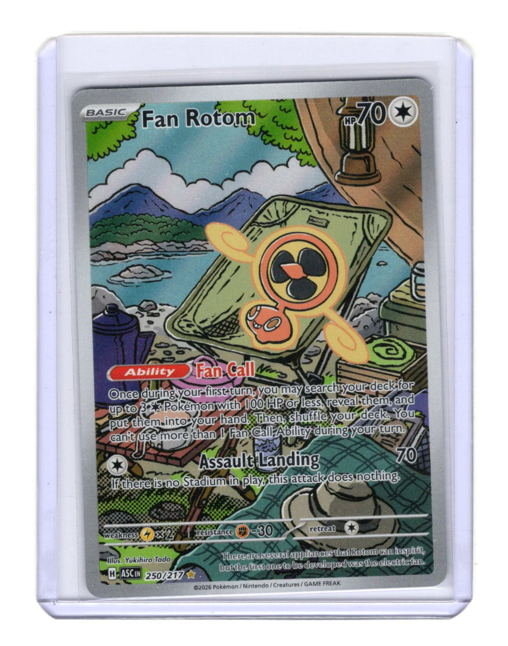 Pokemon Ascended Heroes Fan Rotom Card Holo #250/217