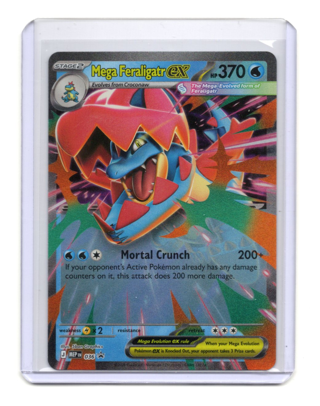 ME: Mega Evolution Promo Mega Feraligatr ex Card Promo,Holo #036