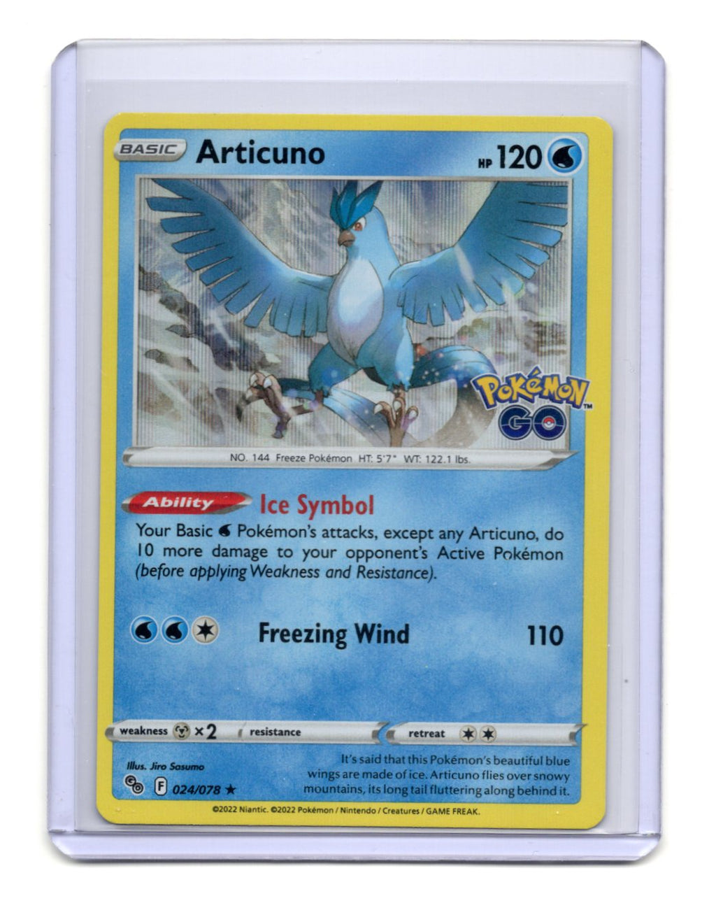 Pokemon GO Articuno Card Holo Rare  #024/078