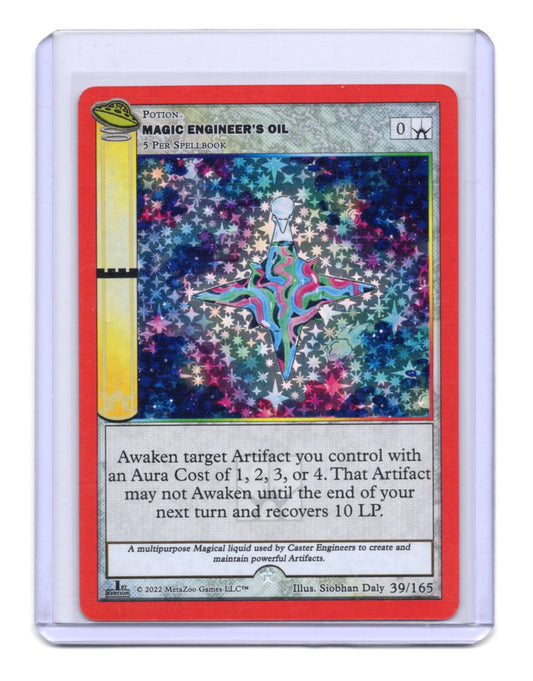 2022 MetaZoo UFO 1st Edition Magic Engineer's Oil #39/165 Gold Rare Full Holo