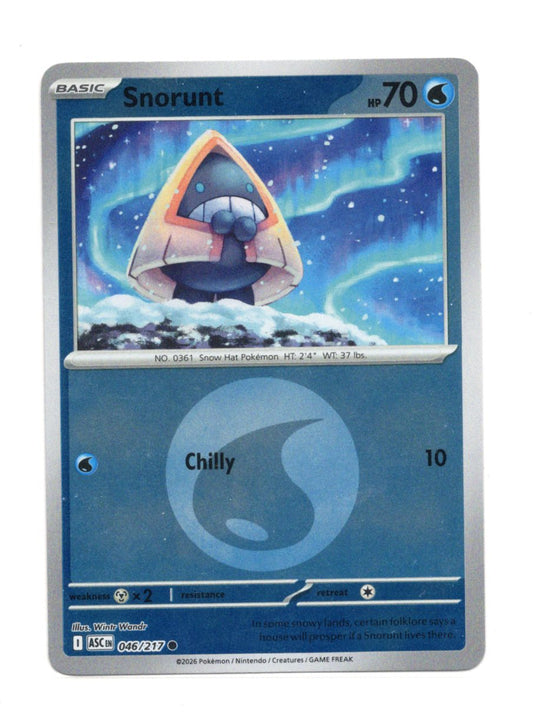 2026 Pokemon Ascended Heroes Snorunt #046/217 Regular Common Basic TCG