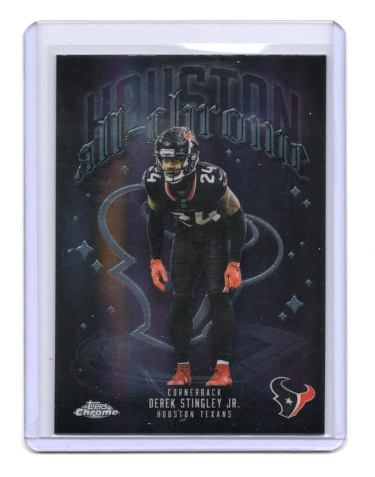 2025 Topps Chrome Derek Stingley Jr. Card All Chrome Team Houston Texans #ACT-19